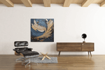 Abstracte Kunst in Olieverfstijl – Canvas Wanddecoratie in Vierkante Vorm