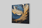 Abstracte Kunst in Olieverfstijl – Canvas Wanddecoratie in Vierkante Vorm