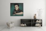 Elvis Presley – Vierkante Canvas Wanddecoratie – Canvas Schilderij als Wanddecoratie