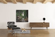 Stroom in het Bos – Canvas Decoratie voor de Wand