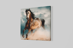 Bruin Paard – Vierkante Canvas Wanddecoratie – Canvas Wanddecoratie in Vierkante Vorm