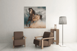 Bruin Paard – Vierkante Canvas Wanddecoratie – Canvas Wanddecoratie in Vierkante Vorm