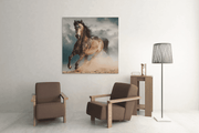 Bruin Paard – Vierkante Canvas Wanddecoratie – Canvas Wanddecoratie in Vierkante Vorm