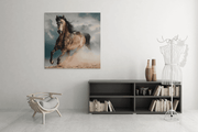Bruin Paard – Vierkante Canvas Wanddecoratie – Canvas Wanddecoratie in Vierkante Vorm