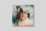 Bruin Paard – Vierkante Canvas Wanddecoratie – Canvas Wanddecoratie in Vierkante Vorm