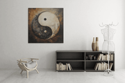 Yin en Yang – Ontwerp 2 – Modern Canvas Schilderij – Vierkant Canvas Kunstwerk voor het Interieur