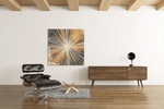 Diep Abstracte Kunst – Vierkante Canvas Wanddecoratie – Canvas Wandkunst in Vierkante Uitvoering