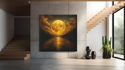 Volle Maan – Vierkant Canvas Kunst voor de Muur
