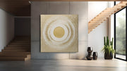Abstracte Goudtinten – Canvas Wanddecoratie in Vierkante Vorm