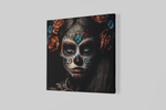 Dia de los Muertos – Ontwerp 3 – Vierkant Canvas Kunst voor de Muur