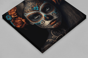 Dia de los Muertos – Ontwerp 3 – Vierkant Canvas Kunst voor de Muur