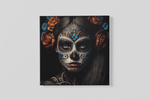 Dia de los Muertos – Ontwerp 3 – Vierkant Canvas Kunst voor de Muur
