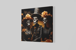 Skeletten – Vierkante Canvas Wanddecoratie – Canvas Wandkunst in Vierkante Uitvoering