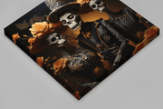 Skeletten – Vierkante Canvas Wanddecoratie – Canvas Wandkunst in Vierkante Uitvoering