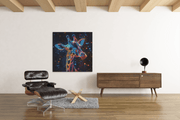 Giraffe – Canvas Wanddecoratie in Vierkante Vorm