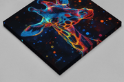 Giraffe – Canvas Wanddecoratie in Vierkante Vorm
