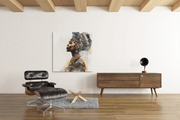Afrikaanse Vrouw – Ontwerp 3 – Vierkante Canvas Wandkunst