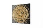 Gouden Cirkel – Canvas Wanddecoratie in Vierkante Vorm