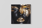 Vrouw met Goud – Canvas Schilderij als Wanddecoratie