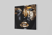 Vrouw met Goud – Canvas Schilderij als Wanddecoratie