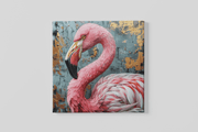 Flamingo – Vierkant Canvas Kunst voor de Muur