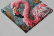 Flamingo – Vierkant Canvas Kunst voor de Muur