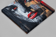 Vrouwengezicht – Ontwerp 5 – Modern Canvas Schilderij – Vierkante Canvas Wandkunst
