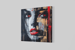Vrouwengezicht – Ontwerp 5 – Modern Canvas Schilderij – Vierkante Canvas Wandkunst