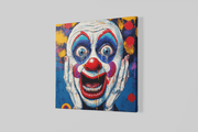 Clown – Vierkant Canvas Kunstwerk voor het Interieur