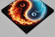 Abstracte Kunst Yin Yang – Vierkant Canvas Kunst voor de Muur