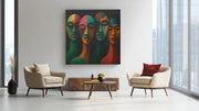 Kleurrijke Zielen – Canvas Decoratie voor de Wand