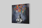 Graffiti Ballon – Vierkante Canvas Wanddecoratie – Canvas Wanddecoratie in Vierkante Vorm