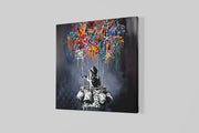 Graffiti Ballon – Vierkante Canvas Wanddecoratie – Canvas Wanddecoratie in Vierkante Vorm