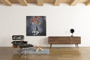 Graffiti Ballon – Vierkante Canvas Wanddecoratie – Canvas Wanddecoratie in Vierkante Vorm