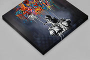 Graffiti Ballon – Vierkante Canvas Wanddecoratie – Canvas Wanddecoratie in Vierkante Vorm