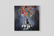 Graffiti Ballon – Vierkante Canvas Wanddecoratie – Canvas Wanddecoratie in Vierkante Vorm