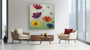 Bloemen – Vierkant Canvas Kunst voor de Muur