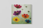 Bloemen – Vierkant Canvas Kunst voor de Muur