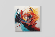Abstracte Kunst – Ontwerp 4 – Modern Canvas Schilderij – Vierkant Canvas Kunst voor de Muur