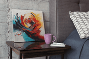 Abstracte Kunst – Ontwerp 4 – Modern Canvas Schilderij – Vierkant Canvas Kunst voor de Muur