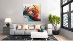 Abstracte Kunst – Ontwerp 4 – Modern Canvas Schilderij – Vierkant Canvas Kunst voor de Muur