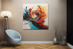 Abstracte Kunst – Ontwerp 4 – Modern Canvas Schilderij – Vierkant Canvas Kunst voor de Muur