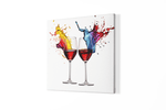 Wijnglazen – Canvas Decoratie voor de Wand