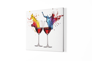 Wijnglazen – Canvas Decoratie voor de Wand