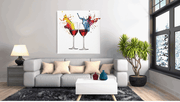 Wijnglazen – Canvas Decoratie voor de Wand