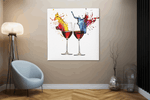 Wijnglazen – Canvas Decoratie voor de Wand