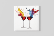 Wijnglazen – Canvas Decoratie voor de Wand