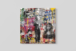 Banksy en Einstein – Modern Canvas Schilderij – Vierkante Canvas Wandkunst