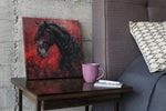 Paard – Canvas Wandkunst in Vierkante Uitvoering