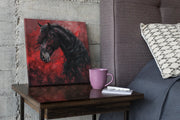 Paard – Canvas Wandkunst in Vierkante Uitvoering